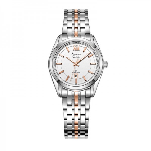 Alexandre Christie AC 8690 Silver Rosegold White Lady LDBTRSL